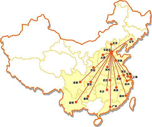 石家莊新東方烹飪學(xué)校就業(yè)地區圖示